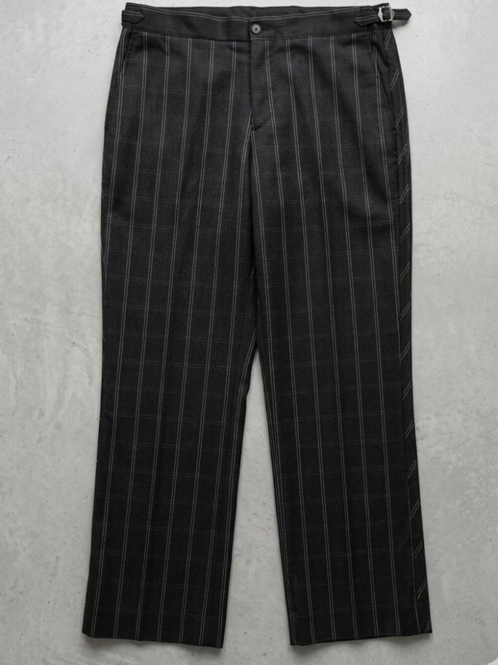 NWT Ben Sherman Barker Fit Pinstripe Trousers 38x32 Straight Leg Mod Black